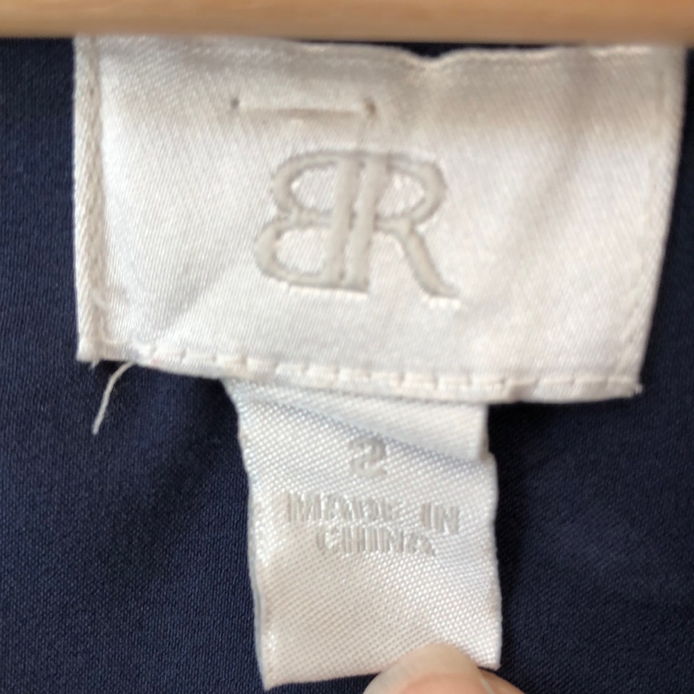 Banana Republic Blue Cowl Neck Silk A-Line Dress Size 2 - Picture 2 of 6